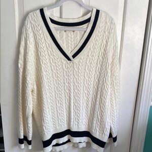 Altar’d State Off White Cable Knit Sweater